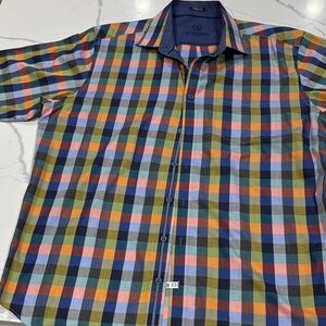 Bugatchi Vibrant Plaid Men's Shirt